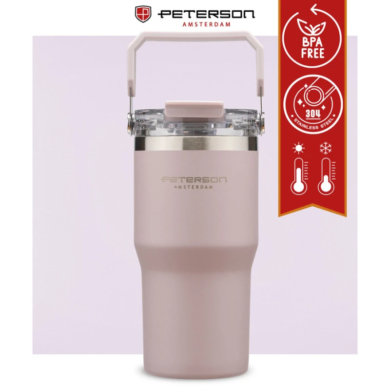 Kubek termiczny 600 ml Peterson - stal nierdzewna, jasnofioletowy