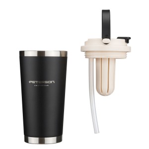 Kubek termiczny Peterson 560 ml z uchwytem - stal nierdzewna, czarny