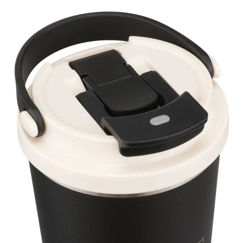 Kubek termiczny Peterson 560 ml z uchwytem - stal nierdzewna, czarny