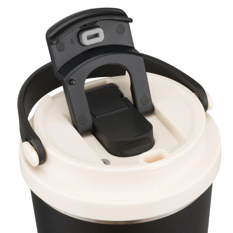 Kubek termiczny Peterson 560 ml z uchwytem - stal nierdzewna, czarny