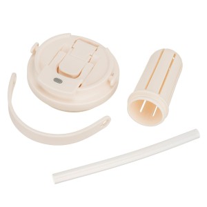 Kubek termiczny Peterson 560 ml ecru z uchwytem - stal nierdzewna