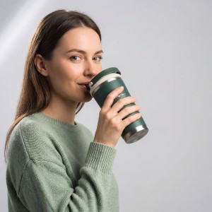 Kubek termiczny Peterson 560 ml - stal nierdzewna, zielony
