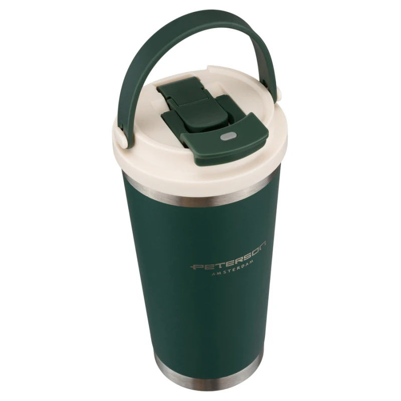 Kubek termiczny Peterson 560 ml - stal nierdzewna, zielony