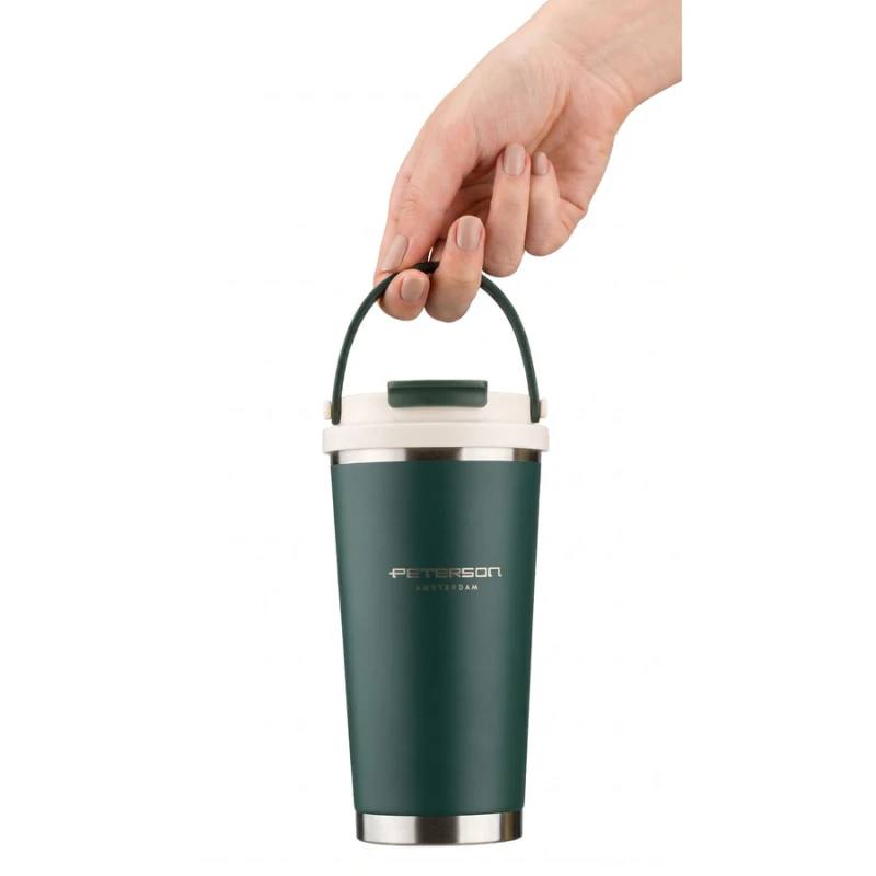 Kubek termiczny Peterson 560 ml - stal nierdzewna, zielony