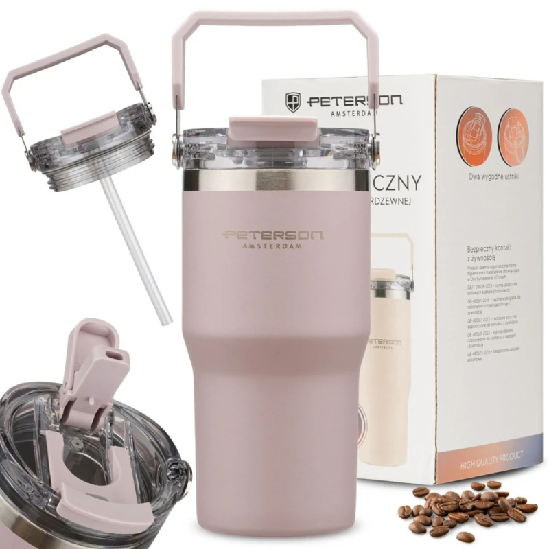 Kubek termiczny 600 ml Peterson - stal nierdzewna, jasnofioletowy