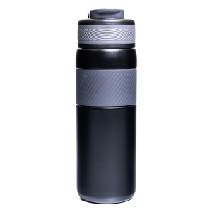 Kubek termiczny Peterson 660 ml ze słomką - stal 316, czarny