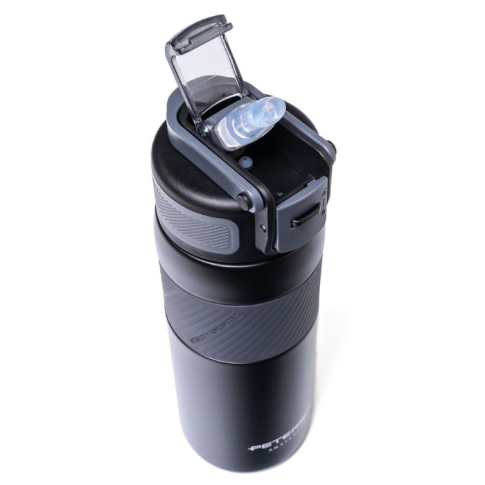 Kubek termiczny Peterson 660 ml ze słomką - stal 316, czarny