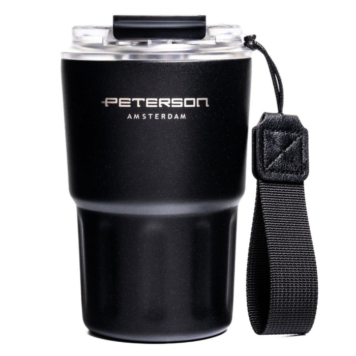 Kubek termiczny Peterson 360 ml ze stali - czarny