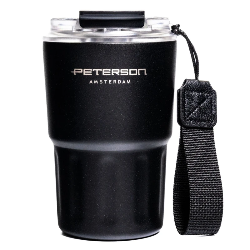 Kubek termiczny Peterson 360 ml ze stali - czarny