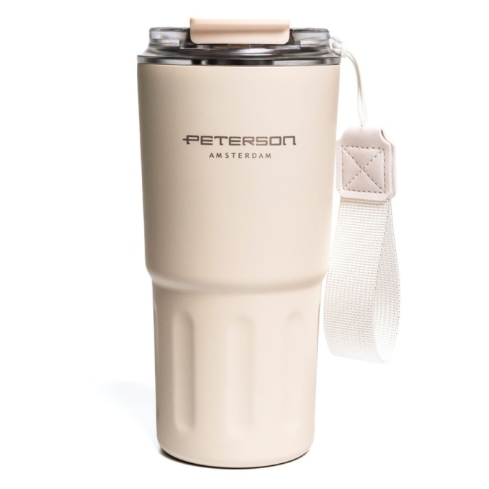 Kubek termiczny Peterson 600 ml beżowy - stal nierdzewna