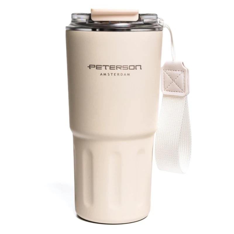 Kubek termiczny Peterson 600 ml beżowy - stal nierdzewna