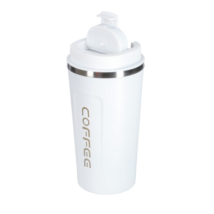 Kubek podróżny LED 500ml biały KIK - wskaźnik temperatury