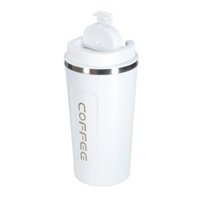 Kubek podróżny LED 500ml biały KIK - wskaźnik temperatury